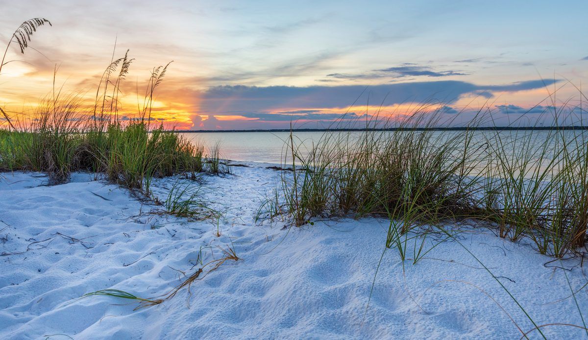 beautiful destin sunset from the dunes